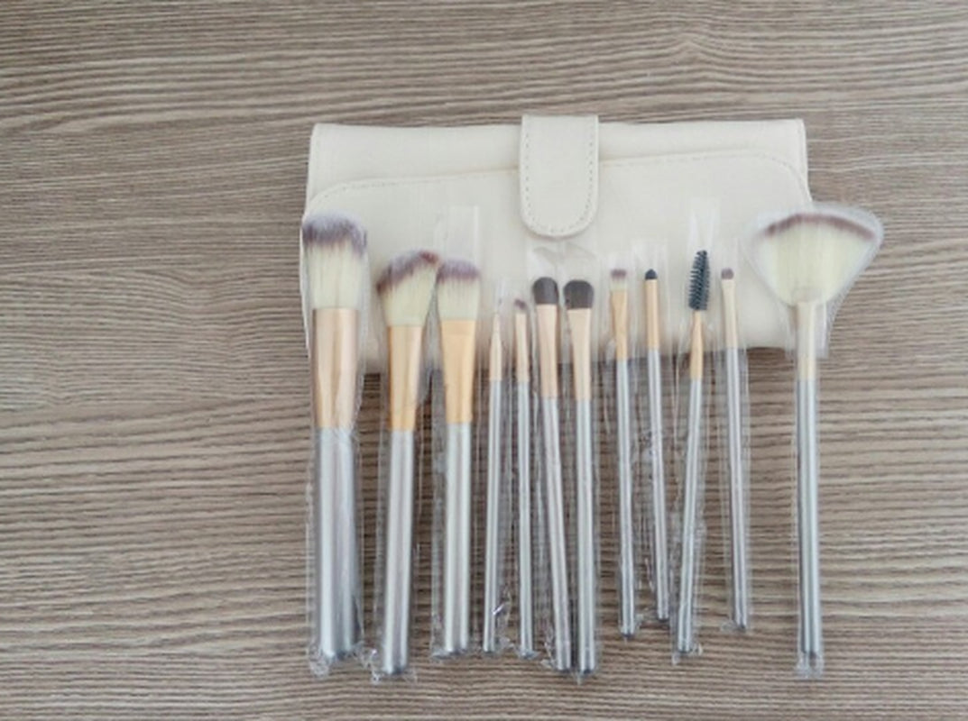 Persian Make-Up Brush Suit Rice White Make up Brush, Champagne Color Brush Handle Make-Up Brush Without