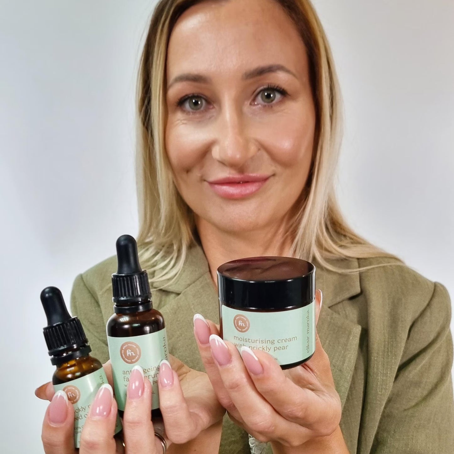 Prickly Pear Oil Skincare Set: Anti-Aging Serum, Moisturizer, Vegan Gift