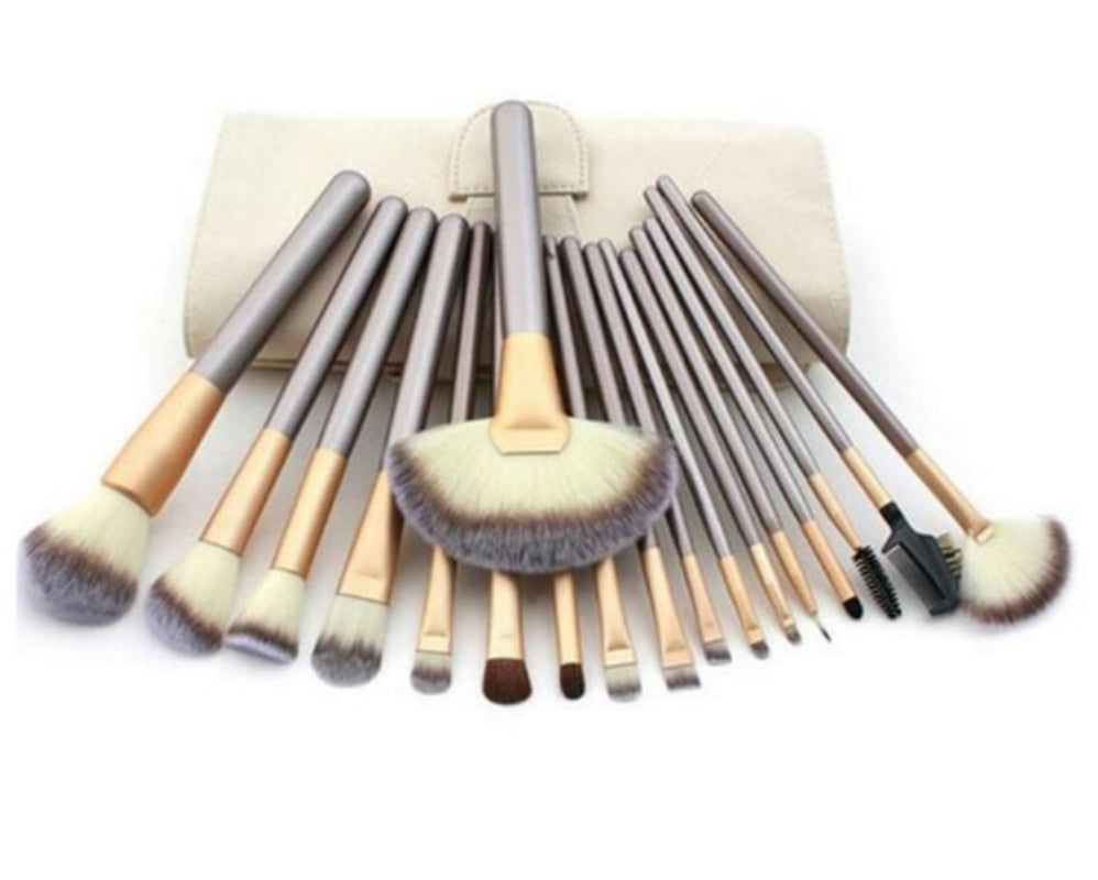 Persian Make-Up Brush Suit Rice White Make up Brush, Champagne Color Brush Handle Make-Up Brush Without