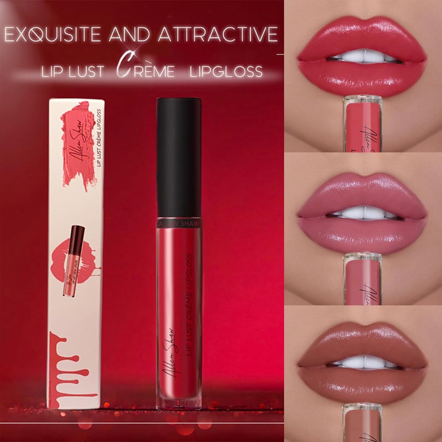 Cream Textured Lipstick: 3 Colors, Long-Lasting & Moisturizing Velvet, Hydrating Tint, Waterproof & Non-Fading