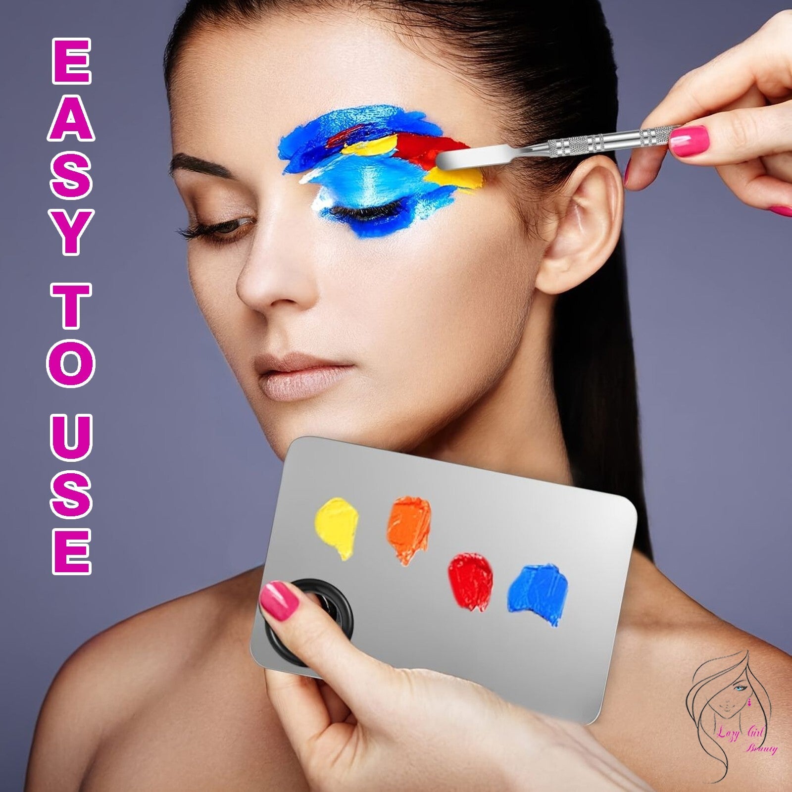 Stainless Steel Cosmetic Make up Mixing Spatula Tool for Palette - Nails-Make-Up