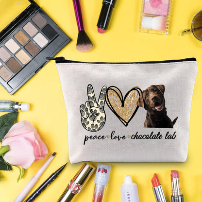 Cosmetic Make up Bag Make up Zipper Pouch Bag for Dog Lover (Peace Lab)
