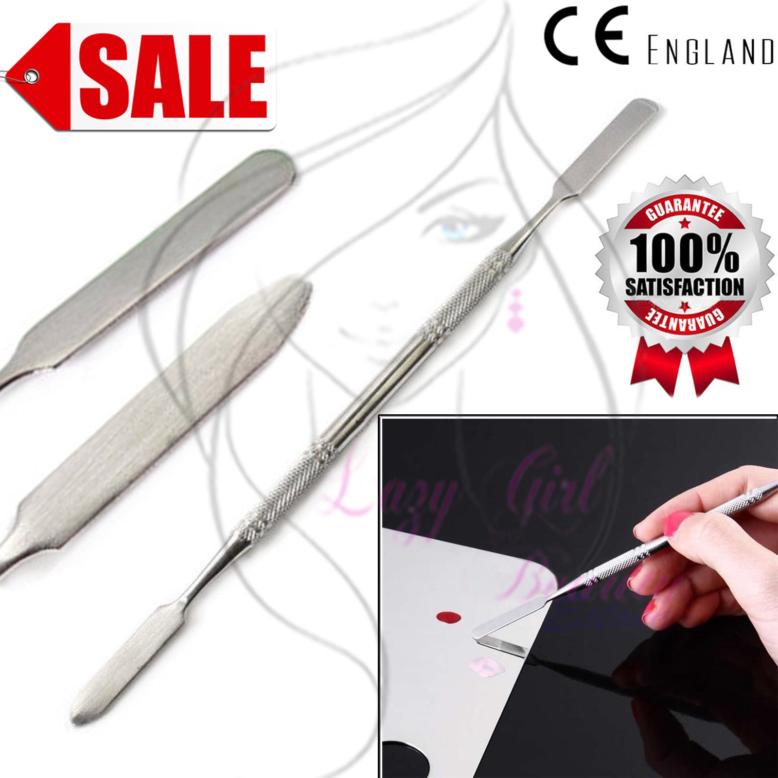 Stainless Steel Cosmetic Make up Mixing Spatula Tool for Palette - Nails-Make-Up